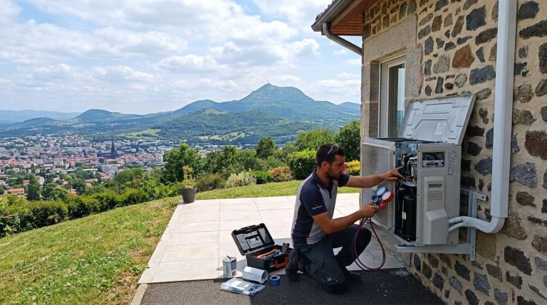 Technicien Clim'Flammes en dépannage de climatisation à Clermont-Ferrand